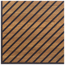 Set 10 Pannelli Decorativi Fonoassorbenti 58x58 cm in MDF Decoro C Obliquo Noce Asia