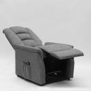 Poltrona Alzapersona Elettrica 1 Motore 80x86x107 cm in Tessuto Grigio