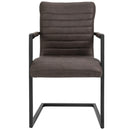 Set 2 Sedie Imbottite 63x53x90 cm in Poliestere  Marrone