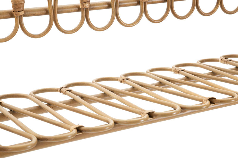 Mensola Libreria da Muro Panama 162x28x43,5 cm in Ferro e Plastica