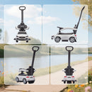 Macchina Cavalcabile per Bambini 1-3 Anni Convertibile in Passeggino con Licenza Mercedes in PP Bianco      