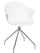Sedia Moderna 53x61,5x80 cm in Metallo e Polipropilene Bianco