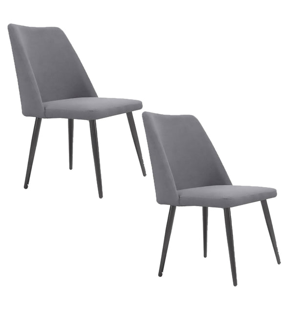 Set 2 sedie Imbottite 48x58x92 cm In Tessuto Enjoy Lux Alexia Grigio Chiaro online