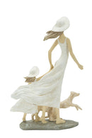 Donna More con Bambina 20x7,5x30 cm in Poliresina