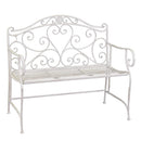 Panchina da Giardino 103x54xh95 cm in Metallo Ragusa Avorio