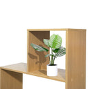 Libreria a scala 145x145x29 cm in rovere naturale