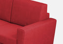 Divano Angolare 5 Posti 228x228x85 cm Yasel in Tessuto Rosso