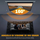 Telo per Proiettore 100" 16:9 Motorizzato 251x8x168 cm con Telecomando in Plastica e Metallo Bianco      