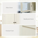 Mobile Dispensa a 5 Livelli con Cassetto Centrale 76x40x182,5 cm  in MDF e Truciolato Bianco Crema