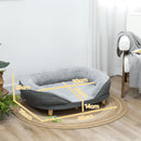 Cuccia Divano per Cani Taglia Media Grande fino 25kg 90x78x25cm Sfoderabile Grigio