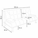 Divano Letto 181x85x88 cm in Similpelle Marrone