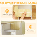 Set Tavolo e Sedia per Bambini 3-5 Anni con Motivi a Cuore Contenitore Integrato in Legno MDF Bianco      