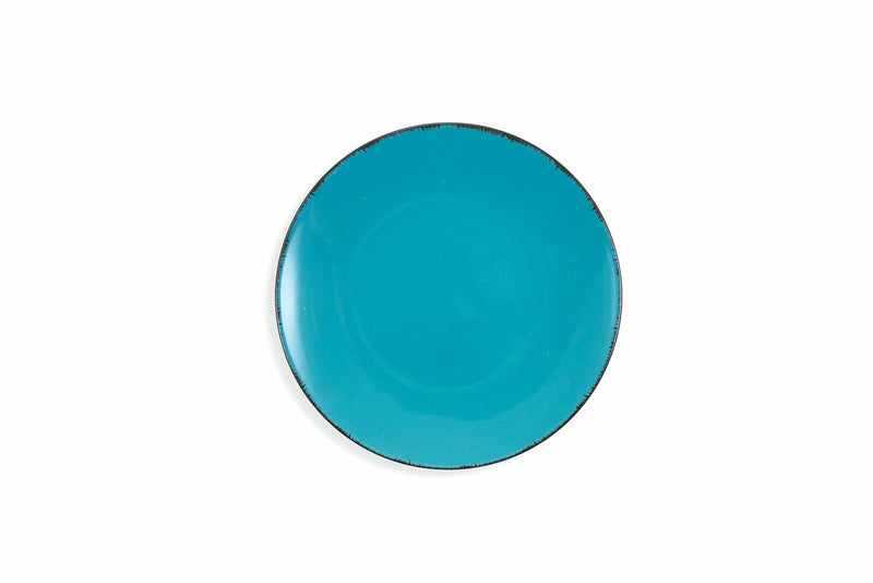 Set 6 Piatti Frutta Ø18,5x2 cm in Gres Villa d'Este Home Tivoli Baita Glazed Azzurri