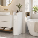 Mobiletto Bagno Salvaspazio a 3 Livelli 18x40x80 cm con Cassetti e Ruote in MDF Bianco      
