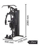 Stazione Pesi Multifunzione 12 Esercizi con Pacco Pesi da 70Kg Toorx Msx-60
