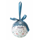 Set 14 Palle di Natale Ø7,5 cm in Polyfoam con Box Bianco e Blu