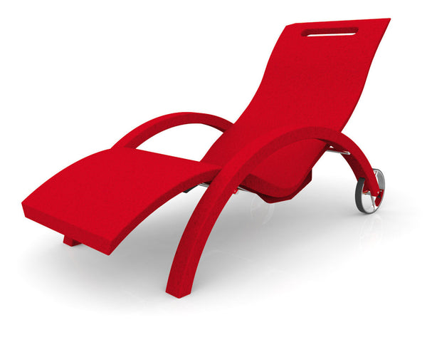 Lettino Chaise Longue da Esterno Giardino Inclinabile con Ruote Arkema Serendipity Ruby sconto