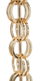 Lampada da Tavolo Rings Ø40x170 cm in Ferro e Tessuto Nero e Oro