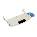 Supporto Porta Tastiera Estraibile con Ripiano Ausiliare per Mouse in Plastica Emuca Grigio