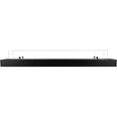 Camino a Bioetanolo da Appoggio 120x21x19,4 cm Vetri Temperati di Protezione e Struttura in Acciaio Nero   