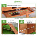 Pollaio con Nidificazione e Area di Corsa in Legno 168x110.5x101.5 cm 