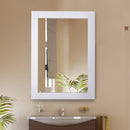Specchio da Parete 52x72x1,9 cm con Cornice in MDF Bianca