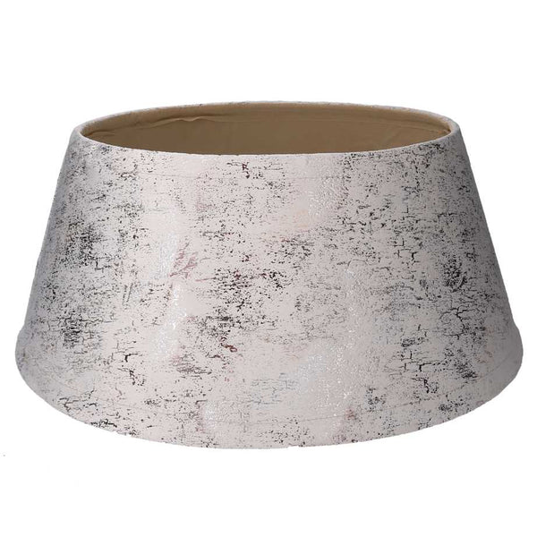 Copri base albero tessuto bianco tondo cm Ø56xh25 sconto