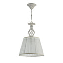 Lampada pendente Elegant in Metallo Grace Bianco con Oro