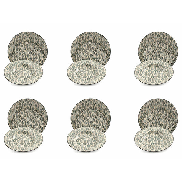 Villa d'Este Piper Arabisches Tafelservice aus Steingut 18-teilig prezzo