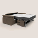 Divano Letto 3 Posti 200x100x95 cm in Tessuto Marrone