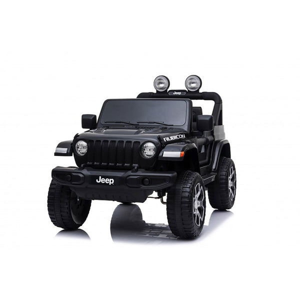 Macchina Elettrica per Bambini Fuoristrada Jeep Wrangler Rubicon 12V con Telecomando Nero sconto