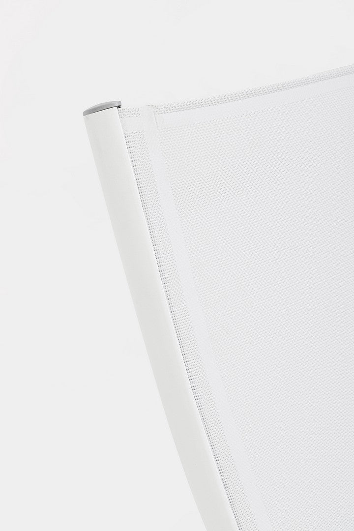Set 2 Poltrone da Giardino 53x166,5x90 cm in Alluminio Taylor Bianco