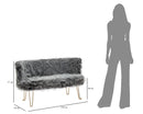 Divanetto 2 Posti 134x54x77 cm in Tessuto Imbottito