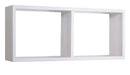 Mensola Rettangolare 2 Scomparti da Parete 70x30x15,5 cm in Fibra di Legno Morgana Rovere Imperiale