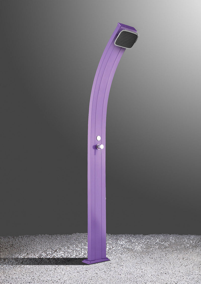 Doccia Solare da Esterno Giardino 30L Miscelatore Arkema Spring Viola