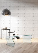 Tavolino Iride Curl Rettangolare con Vetro 120x60 in Vetro