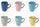 Set 18 Steinguttassen Ø8,5x10,5 cm Villa d'Este Home Tivoli Royal Passion