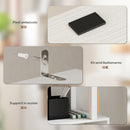 Libreria Moderna con 5 Ripiani 60x23.8x179,2 cm con Armadietto alla Base in Legno Bianco  