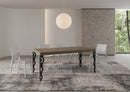 Tavolo Allungabile 200-460x90x77 cm Karamay Premium Tortora Telaio Antracite 
