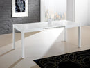 Tavolo da Pranzo Allungabile in Legno e Top in Melamina 130/210x80x76cm TFT  Eko Bianco Cenere