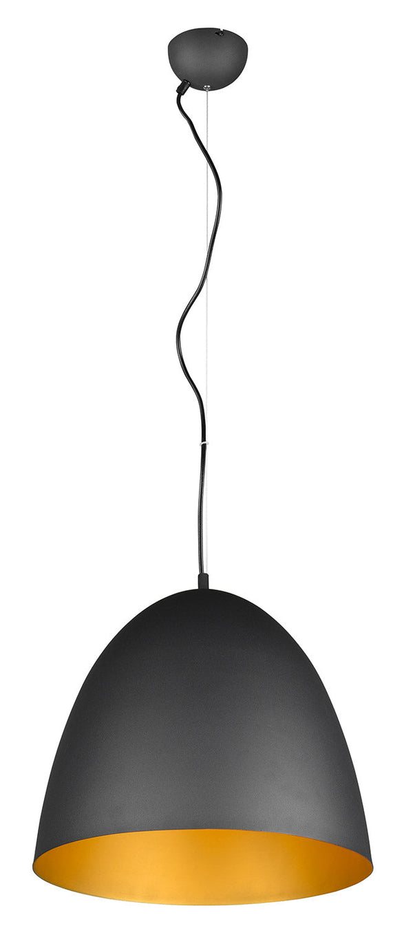 Lampada a Sospensione da Interno Attacco E27 in Metallo Nero e Oro prezzo