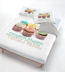 Copripiumino con Stampa sul Sacco e Federe Cuore Muffins