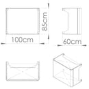 Copri Condizionatore da Esterno Medium 100x54/60x85 cm in Acciaio Zincato Bianco