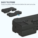 Basi per Ombrellone da Giardino 88,5x88,5x12 cm in HDPE Nero
