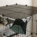 Box Recinto per Gatti Modulabile a 4 Livelli 105x105x140 cm 5 Ingressi e Rampe in Acciaio e PP Nero  