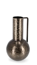 Bottiglia Decorativa Ø20,5x37 cm in Metallo Lathe Antracite