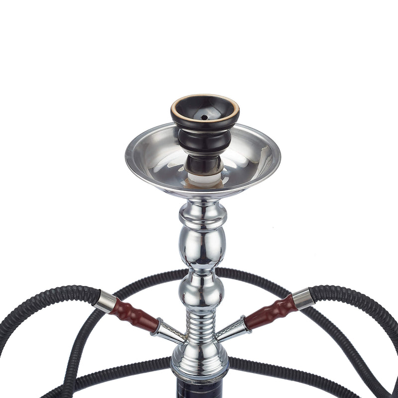 Narghilè 2 Tubi H50 cm con Pinza Carbone