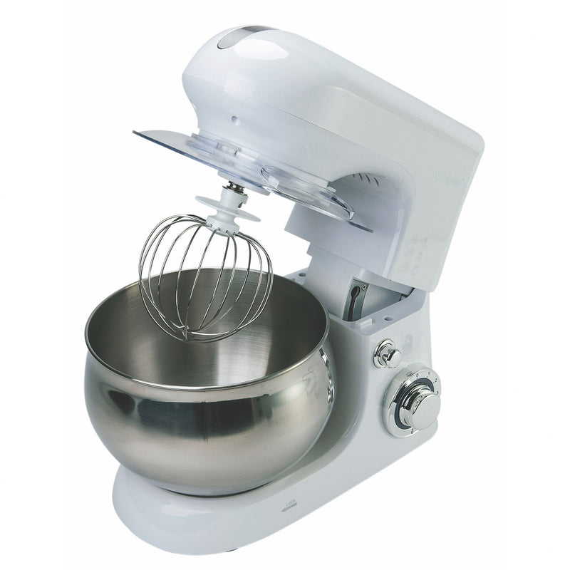 Impastatrice Planetaria 5 Litri 6 Velocità 1300W Ciotola in Acciaio Kooper Atena Bianca