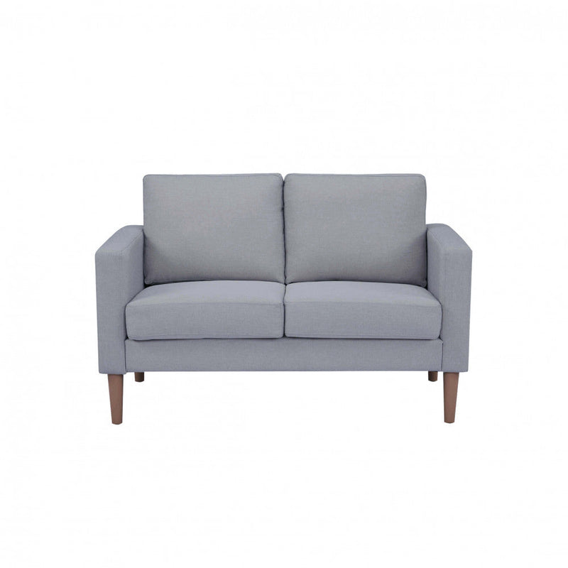 Divano 2 Posti Ramsey 137x73x82 h cm in Tessuto Grigio chiaro