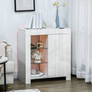 Mobiletto  75x35x82 cm in Truciolato e Metallo Bianco